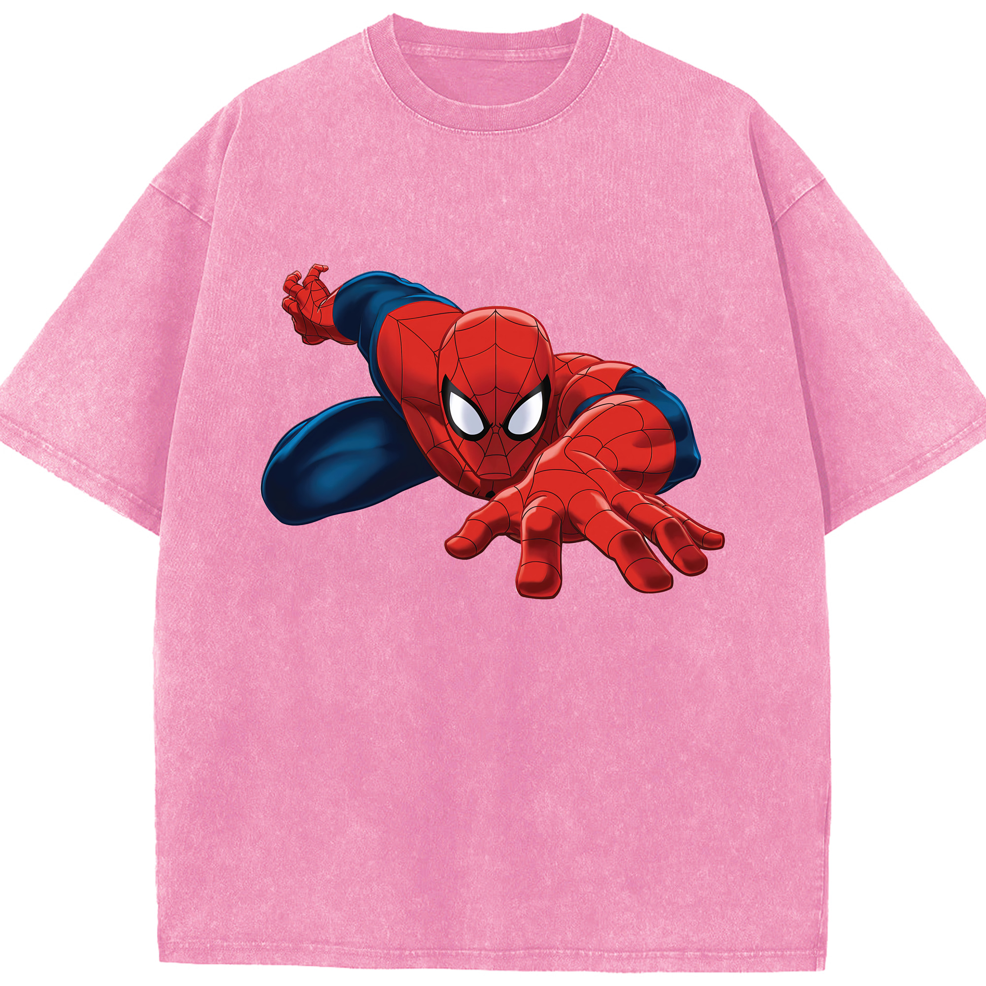（画像用） Spider Man スパイダーマン 綿100% ヴィンテージ風 半袖Tシャツ（フロントプリント）